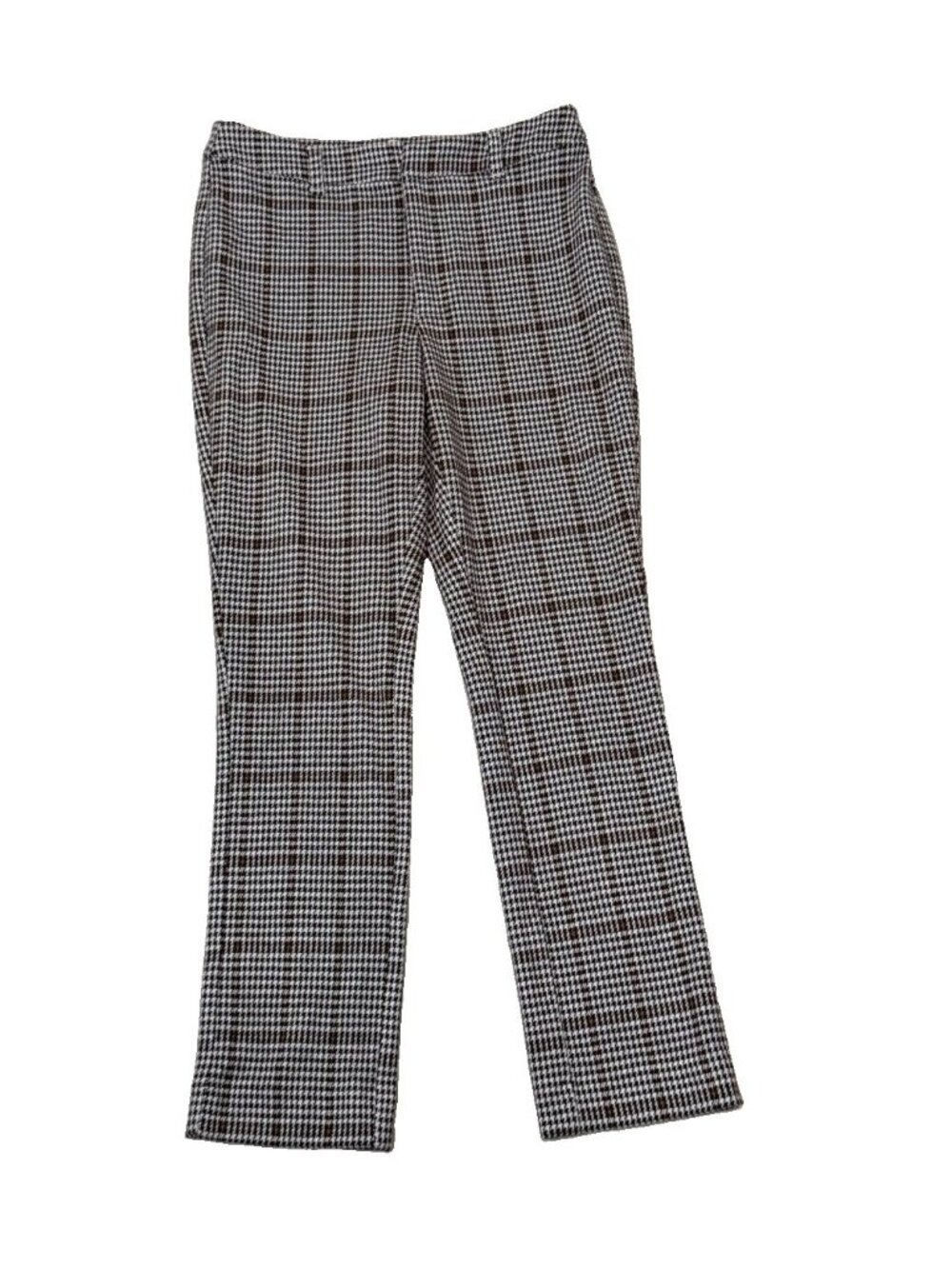 Free People Molly Houndstooth Mid Waist Straight Trouser Knit Pants Size 4